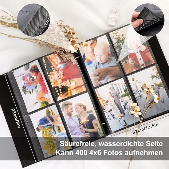 Album photo, 10 x 15, 600 compartiments, grand format, album en lin pour  photos