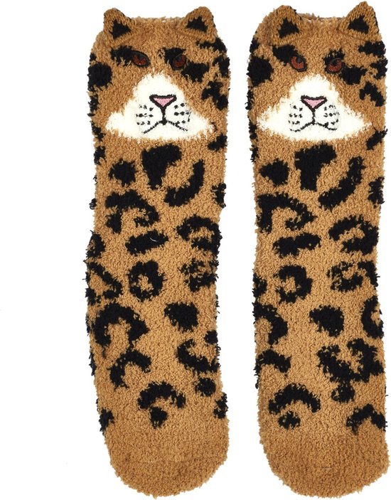 Chaussettes imprimé animal - Chaussettes - Tigre - couleur marron