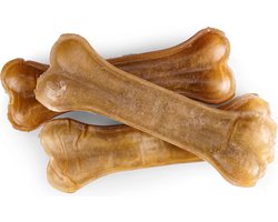 Geperste Kauwbot 10cm - 20 stuks - Hondensnacks -Kauwbotten - Kauwstaaf