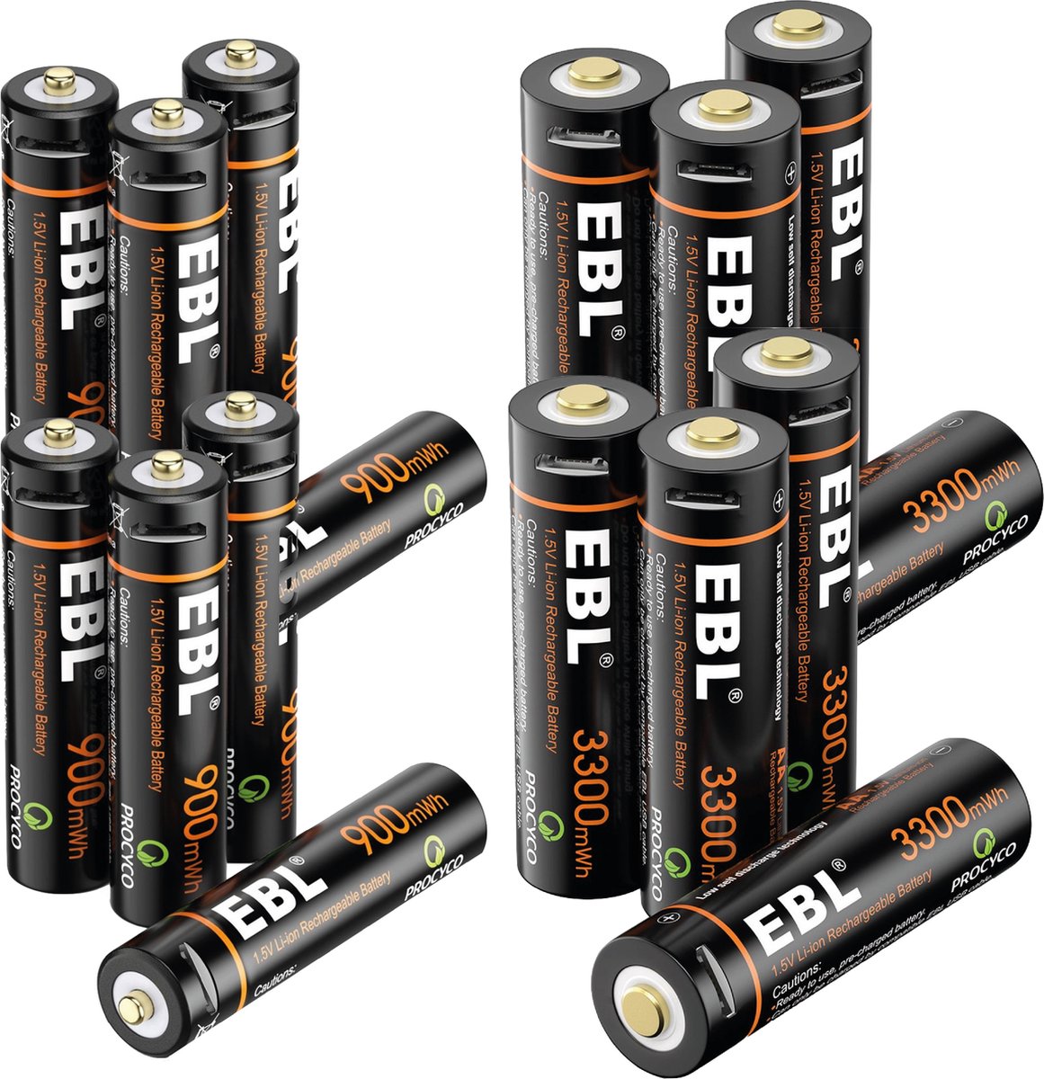 Piles rechargeables AA 1,5 Volt 2600 mWh avec câble de chargement USB  Type-C - Choix