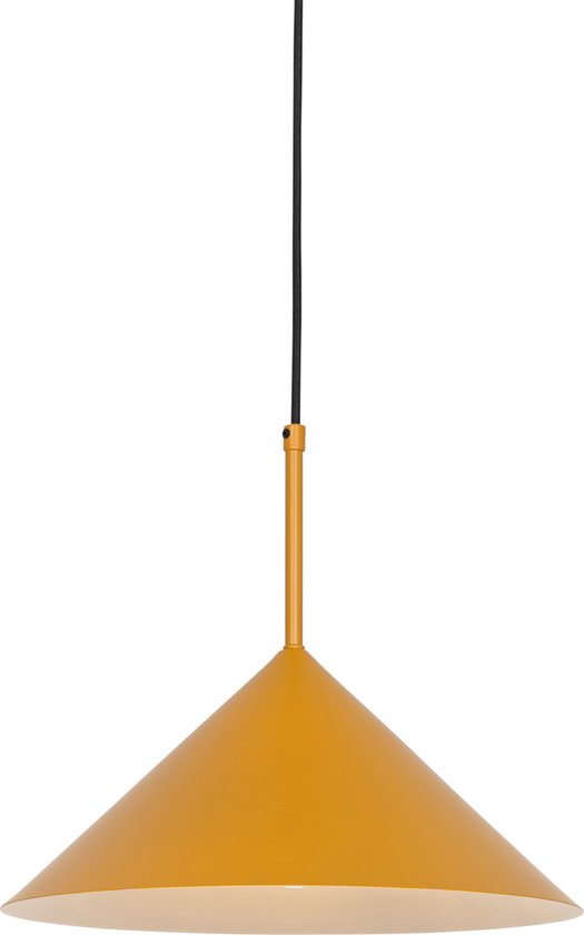 QAZQA triangolo - Suspension Design - 1 lumière - Ø 35 cm - Jaune - Salon | Chambre à coucher | Cuisine