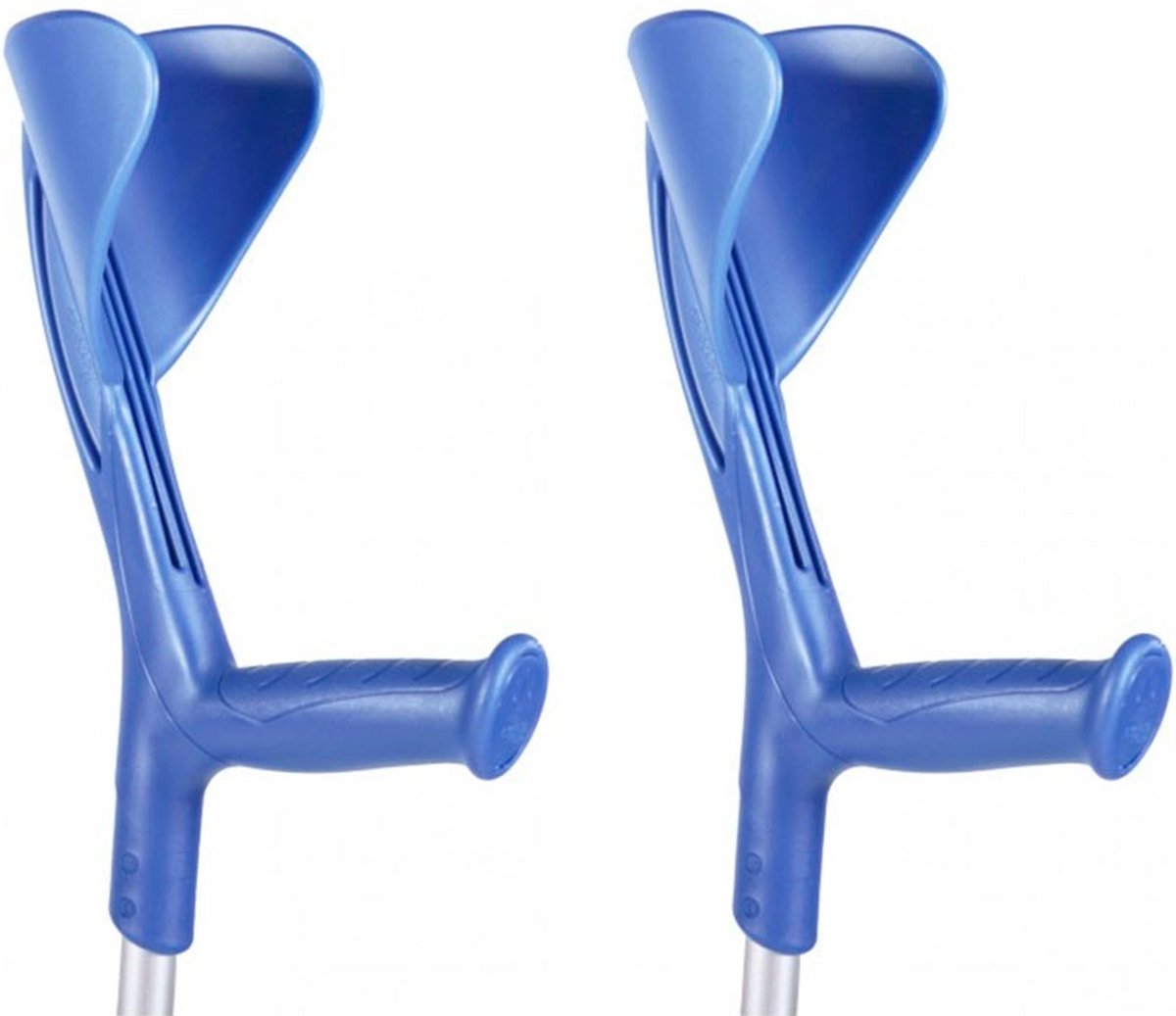 Herdegen Elleboogkrukken - Paar van 2 - Set krukken - Voor revalidtie - Loopkrukken - Ergonomisch - Gesloten manchet - Evolution - Blauw