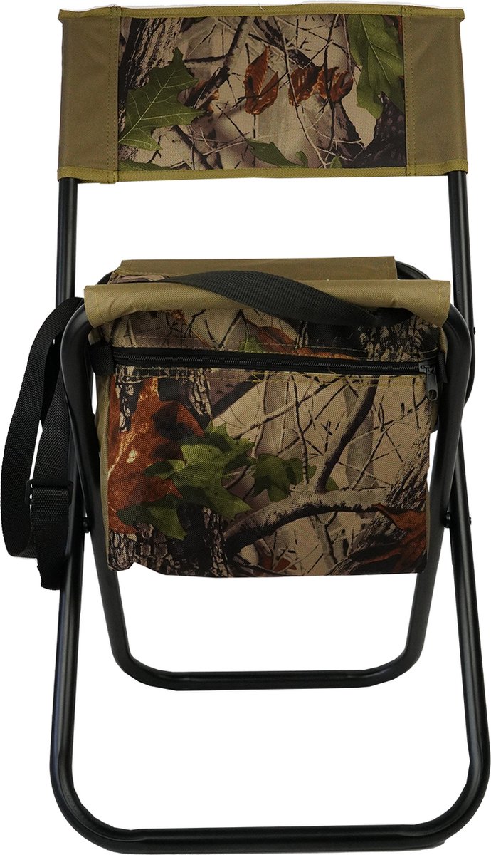 Eurocatch Opvouwbare stoel - Viskrukje - Visstoel - Vistoeltje Met Tas en Rugleuning - Camping stoeltje - Camouflage - Stevig 19mm Frame van Merkloos — afbeelding 5
