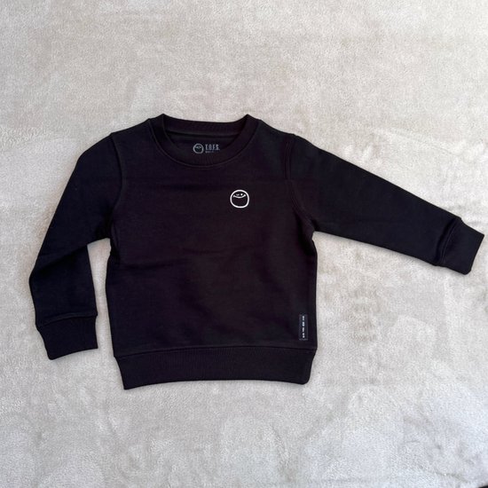 T.O.F.S. Nosy Black Sweater Mini - Maat 98-104 - Comfortabele Zwarte Kindersweater