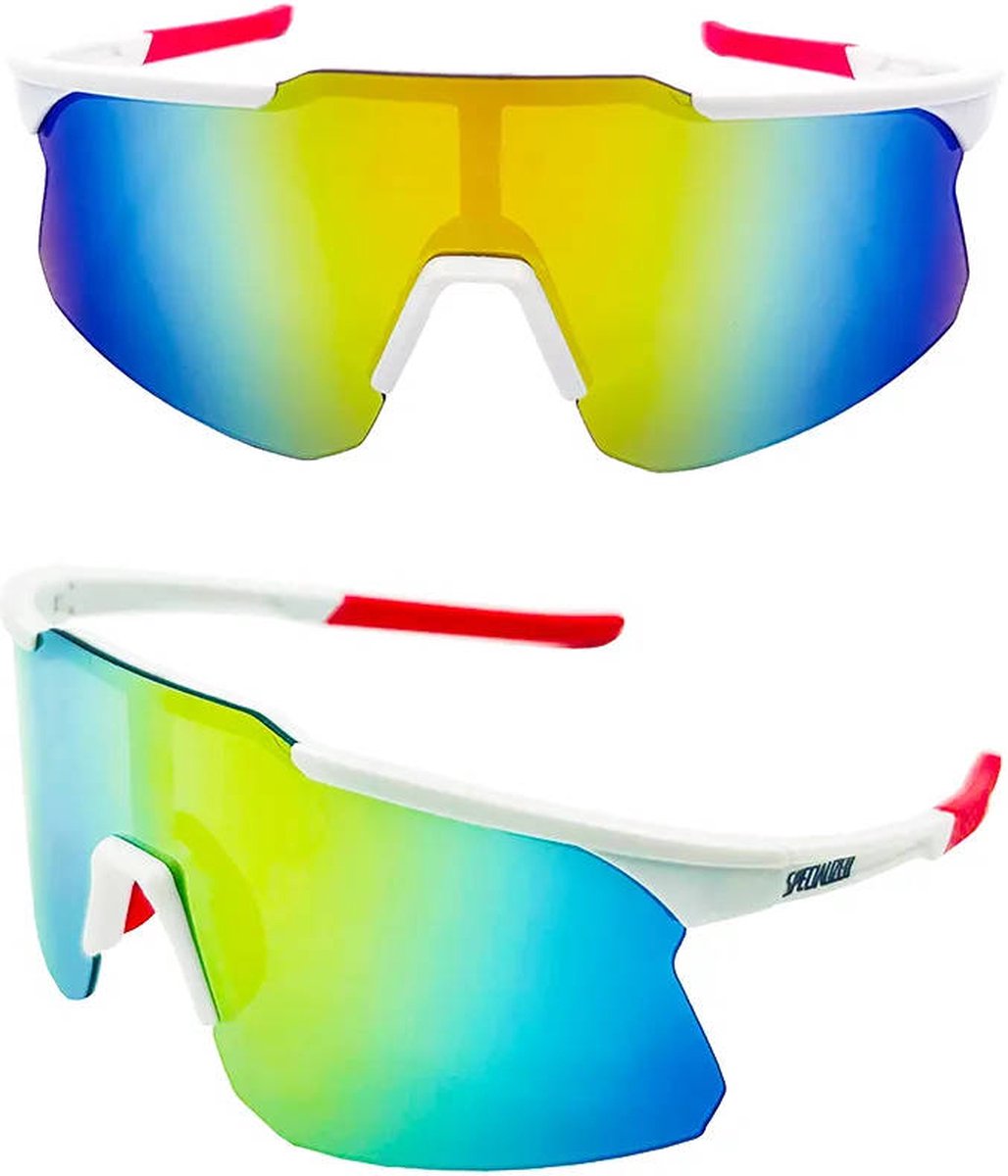 Specialized Fietsbril - Racefiets - Sportbril - Mountainbike - Unisex - UV-bescherming - 155mm - Wit Groen