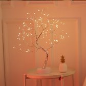 Twinkling Boom • Zilveren Boompje Verlichting • Kerstboom • LED Lamp Boom • Decoratie Lichtboom • Lampjes Boom • LED Tree Nachtlampje • Boompje • Vouwbaar • Valentijn • Kerst • Cadeau voor Haar • 50 cm