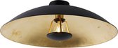 QAZQA emilienne - Moderne Dimbare LED Smart Plafondlamp incl. wifi met Dimmer - 1 lichts - Ø 60 cm - Zwart Goud - Woonkamer | Slaapkamer | Keuken