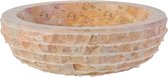 Aloni Marmeren 'Alur' Waskom Met Gepolijste Binnenzijde 35x15 Cm