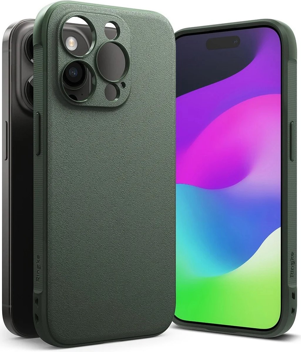 Geschikt voorRingke Apple iPhone 15 Pro Max Onyx Flexibel Hoesje - Groen