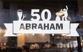 Abraham 50 jaar raamsticker-50 jaar verjaardag- Feest 50.