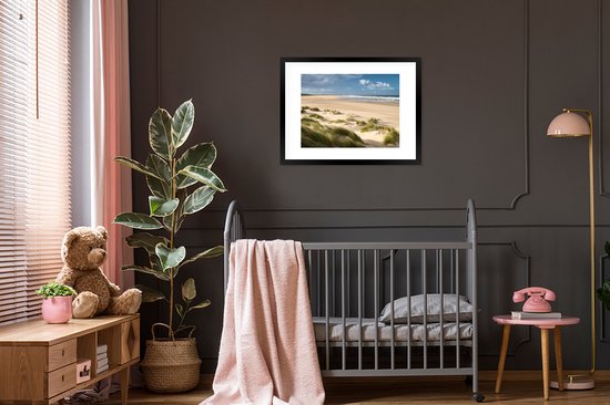 Cadre photo avec poster - Sable - Dune - Mer - 80x60 cm - Cadre poster