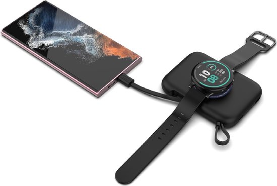 USB Draadloze Powerbank 5000mAh Zwart voor Samsung en iPhone - USB - €27,95