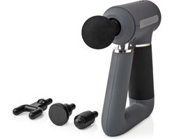 Nedis Sportmassagepistool - Batterij Gevoed - N/A - Oplaadbaar - 6 Massage Modes - USB kabel - Grijs