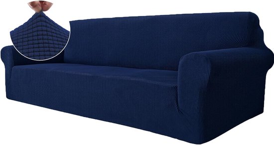 Stretch Bankhoes 4 Zits, Elastische Bankhoezen Voor Woonkamer, 1 Stuks Universele Rekbare Armsteun Sofahoes Met Anti-slip Schuim, Krasbestendig Meubelhoes Voor Bank, Blauw