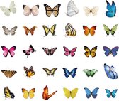 Stickerset Vlinders - 60 stuks - Butterflies - Vlinder Sticker - Butterfly Stickers - Leuk voor o.a. Bullet Journal, Scrapbooking en het maken van kaarte