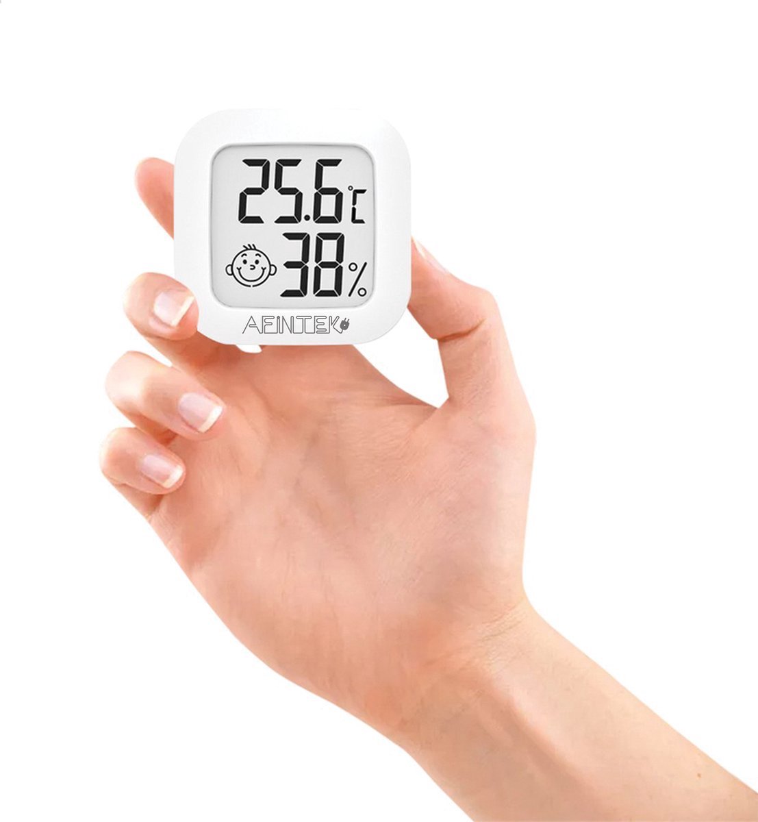 AFINTEK Thermometer & Hygrometer - Temperatuur en Luchtvochtigheid Meten - Wit