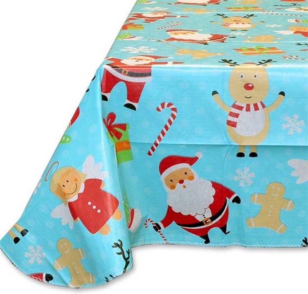 Wegwerp tafelkleed Polyester Kerst Christmas Party Tafelkleed - Blauw - 140x230 cm