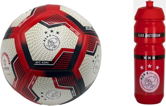 Ajax Voordeelset Voetbal en Bidon Rood Wit