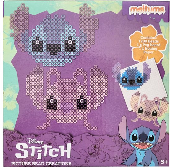 Disney Stitch - strijkkralen - picture bead creations - meltums - 5+ - sinterklaas kado - cadeau - verjaardag - creatief - knutselen