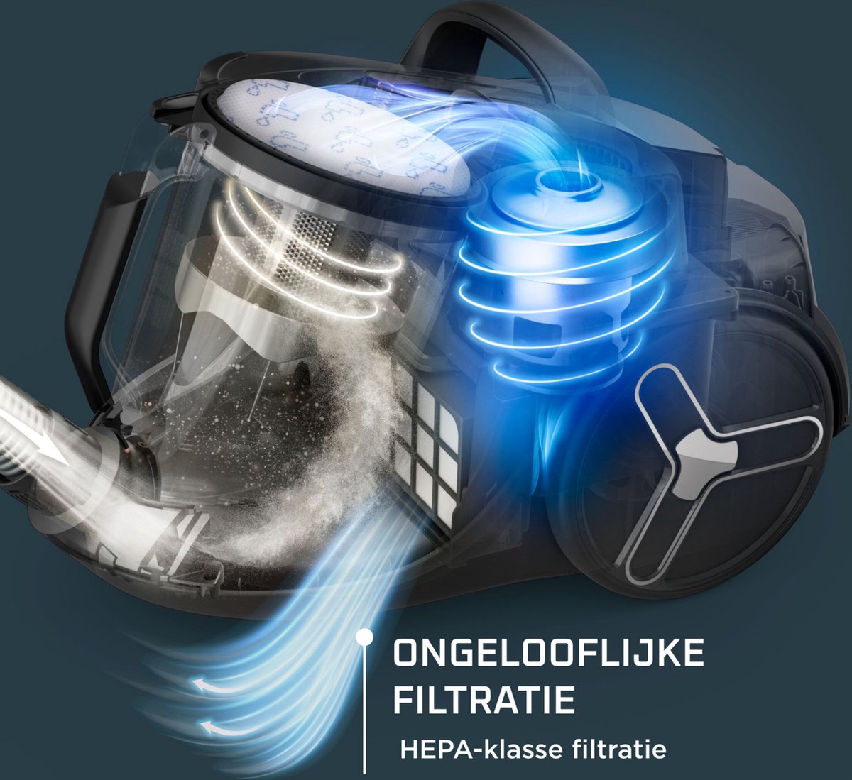Rowenta Green Force Cyclonic Effitech RO7C36 - Stofzuiger - Zonder Zak - Energiezuinig - Krachtige Zuigkracht - Compact — afbeelding 4