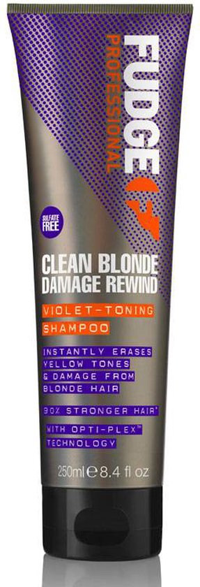 Fudge Clean Blonde Damage Rewind Violet Shampoo - Zilvershampoo - 250 ml - Fudge