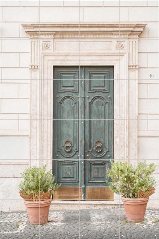 IXXI The Green Door in Rome - Wanddecoratie - Landen - 80 x 120 cm