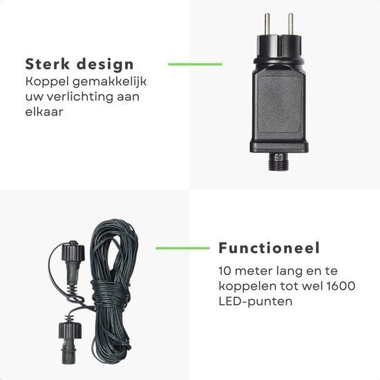 Cheqo® Adapter voor Koppelbare Kerstverlichting Kerstlampjes Kerstverlichting 10... bol