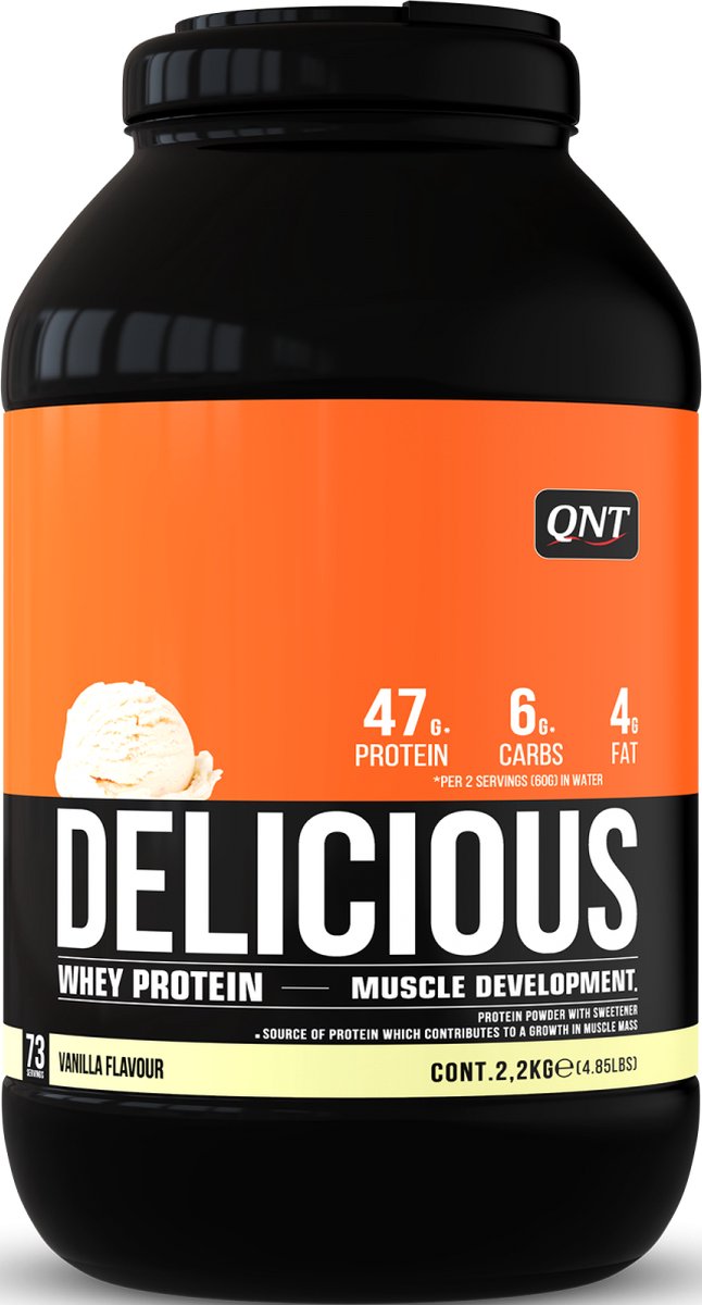 Goedkoopste QNT Delicious Whey|Protein Eiwitpoeder|Eiwitshake|2.2kg|Vanille