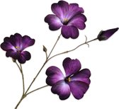 Silk-ka Kunstbloemen Nepbloemen Petunia Tak Donker Paars 146053