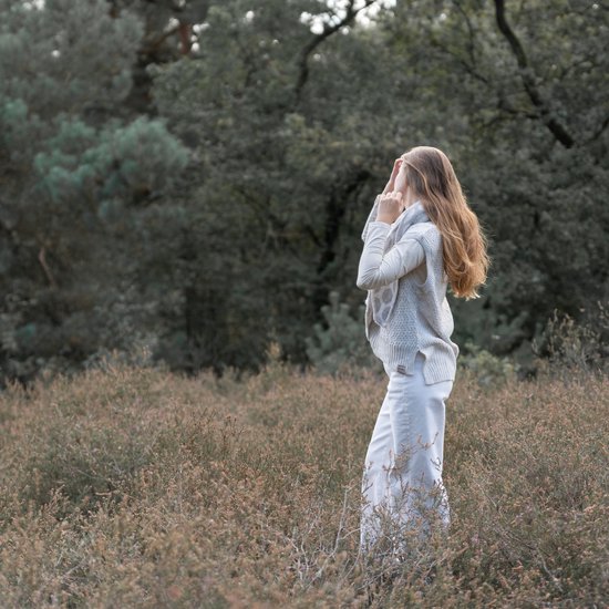 Knit Factory Luna Knitted Spencer - Ladies Slipover - Pull sans manches en tricot - Laurel - 36/38