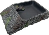 Terra Della - Drinkbak - Reptielen - Waterschaal Xxl - 30,9x21,5x6,3cm Antraciet - 1st