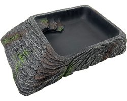Terra Della - Drinkbak - Reptielen - Waterschaal Xxl - 30,9x21,5x6,3cm Antraciet - 1st