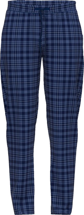 Ceceba heren pyjama- of loungebroek - donkerblauw geruit - Maat: XL