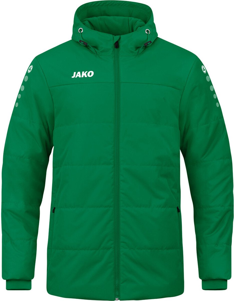 JAKO Coachjas Team Met Capuchon Kind SportGroen Maat 140