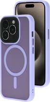 Mobiparts hoesje geschikt voor Apple iPhone 15 Pro - Hardcover - MagSafe - Roze Paars