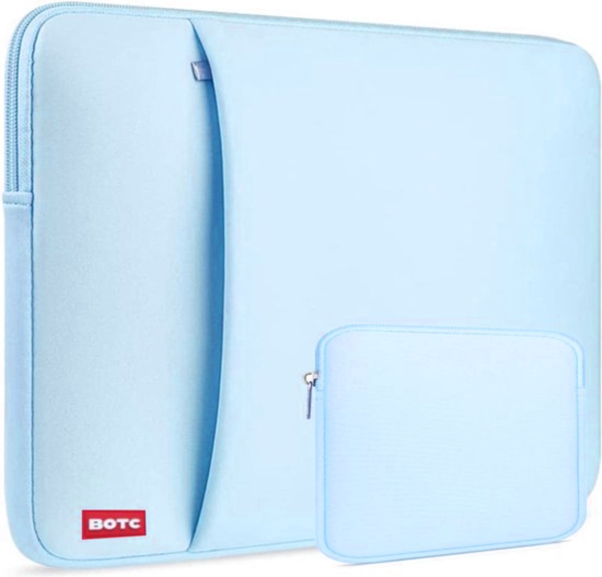 BOTC Laptophoes 15.6 inch - 2-delige - Laptop Sleeve met Etui - Laptophoes/ Sleeve - Extra Vak - Blauw