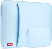 BOTC Laptophoes 15.6 inch - 2-delige - Laptop Sleeve met Etui - Laptophoes/ Sleeve - Extra Vak - Blauw