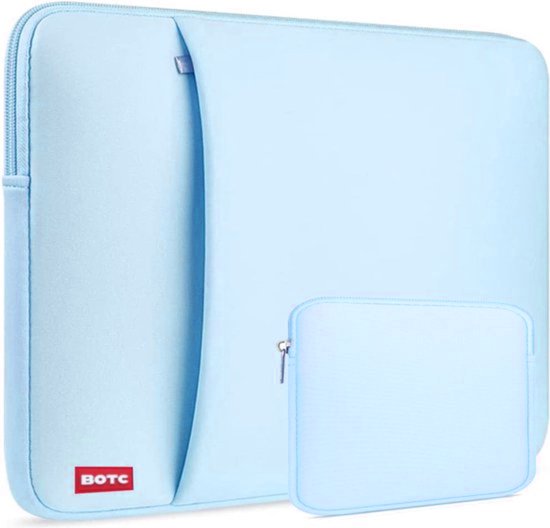 Foto: Botc laptophoes 15 6 inch 2 delige laptop sleeve met etui laptophoes voor envy x360 15inch laptophoes sleeve extra vak blauw