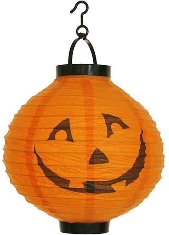 Oranje Metalen Pompoen met Verlichting Halloween Oranje Metalen Pompoen met Verlichting Halloween