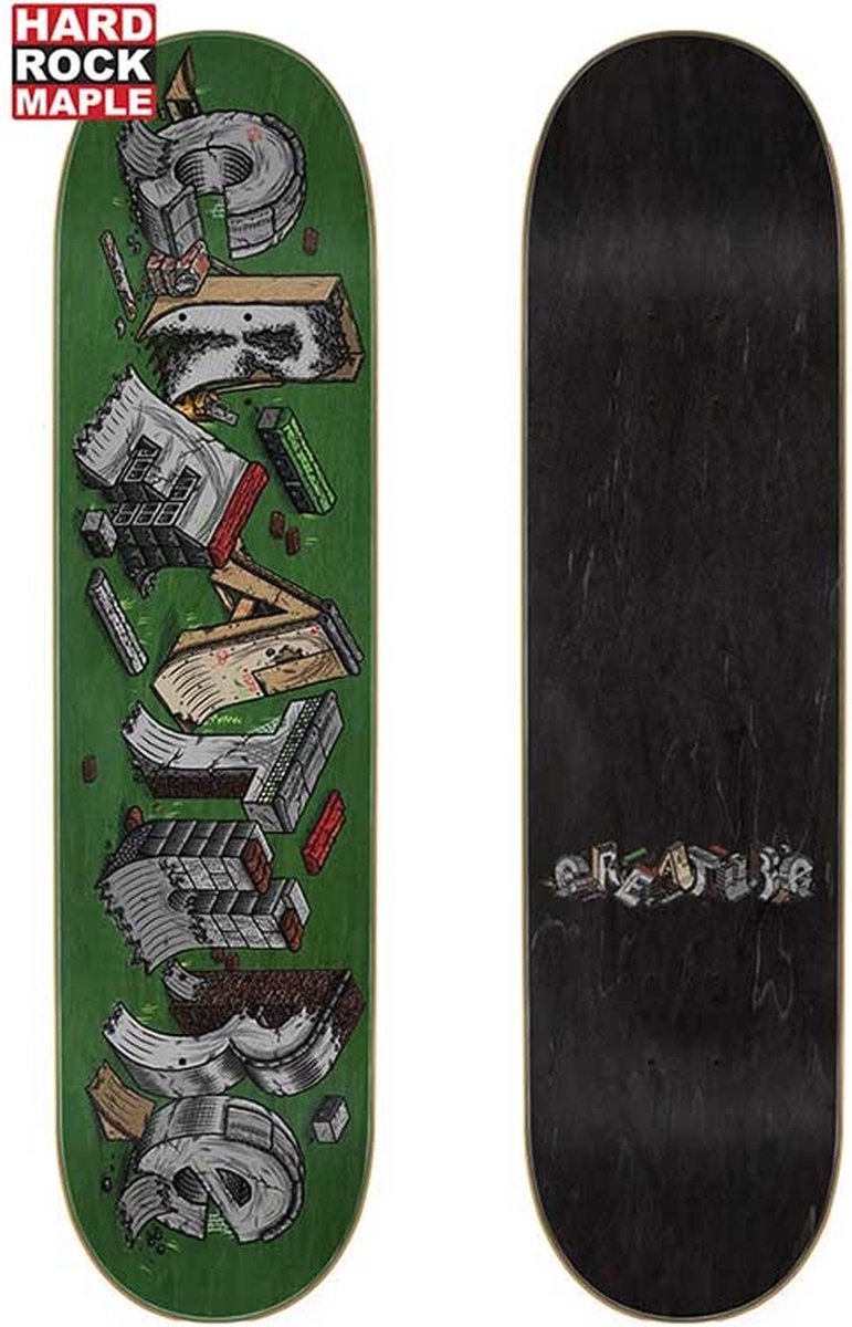 Creature Slab DIY Hard Rock Maple 7.75 Skateboard Deck Veelkleurig