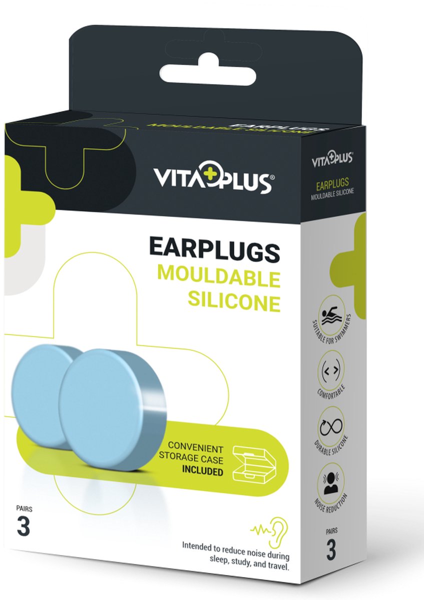 Goedkoopste Vitaplus Earplugs Mouldable Silicone 3PR