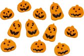 Horror raamstickers pompoenen 25 x 25 cm - 2x - Halloween feest decoratie - Horror stickers