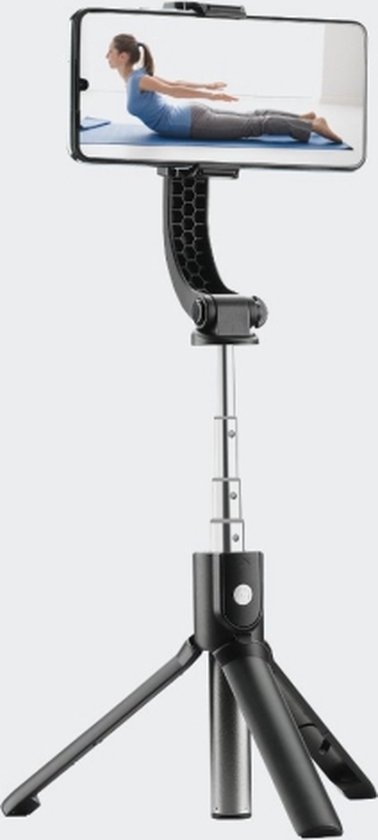 Gimbal-stabilisator voor Smartphones, Uitschuifbare Selfiestick 3-assige Statieftelefoonhouder, Intelligente Anti-schudden Handheld Telefoonstabilisator voor Tiktok Youtuber Vlog