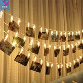 Cordon lumineux photo 5 mètres + 50 LED avec grand clip - PRISE INCLUSE - pour photos - Guirlande lumineuse - éclairage