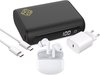 Powerbank 10000mah + Earbuds + Oplader + USB-C Kabel