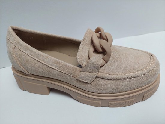LUCKY STEP Dames Plateau Sneakers met Dikke Zool | Lage Top Schoenen in PU Leder - Modieuze Alledaagse Loopschoenen met Antislip (Beige, 8.5US-39EU-6UK