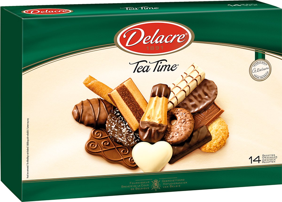 DELACRE Boîte biscuits Tea Time - 1kg