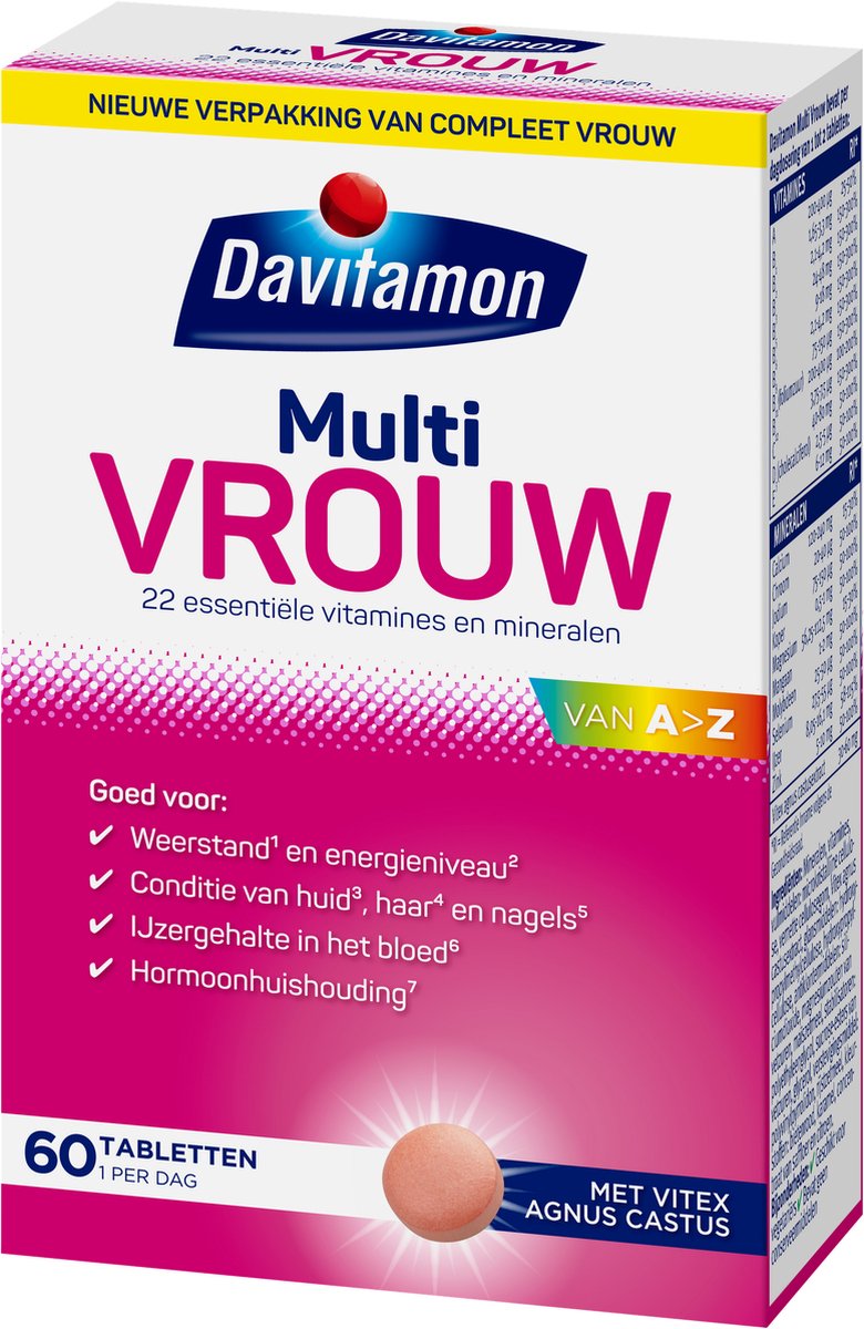 Davitamon Multi Vrouw - Multivitamines & mineralen voor de vrouw - 60 tabletten — afbeelding 7