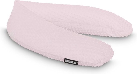 Voedingskussen - Snoozzz Voedingskussen Zwangerschapskussen Zijslaapkussen - met afneembare zachte hoes - 185cm - Baby roze