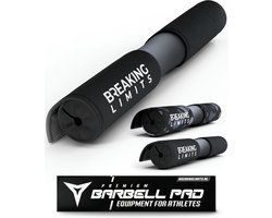 Breaking Limits Barbell Pad – Voor Squat & Hip Thrust – Nekbeschermer voor Halterstang – Squat Pad/Kussen – Zwart